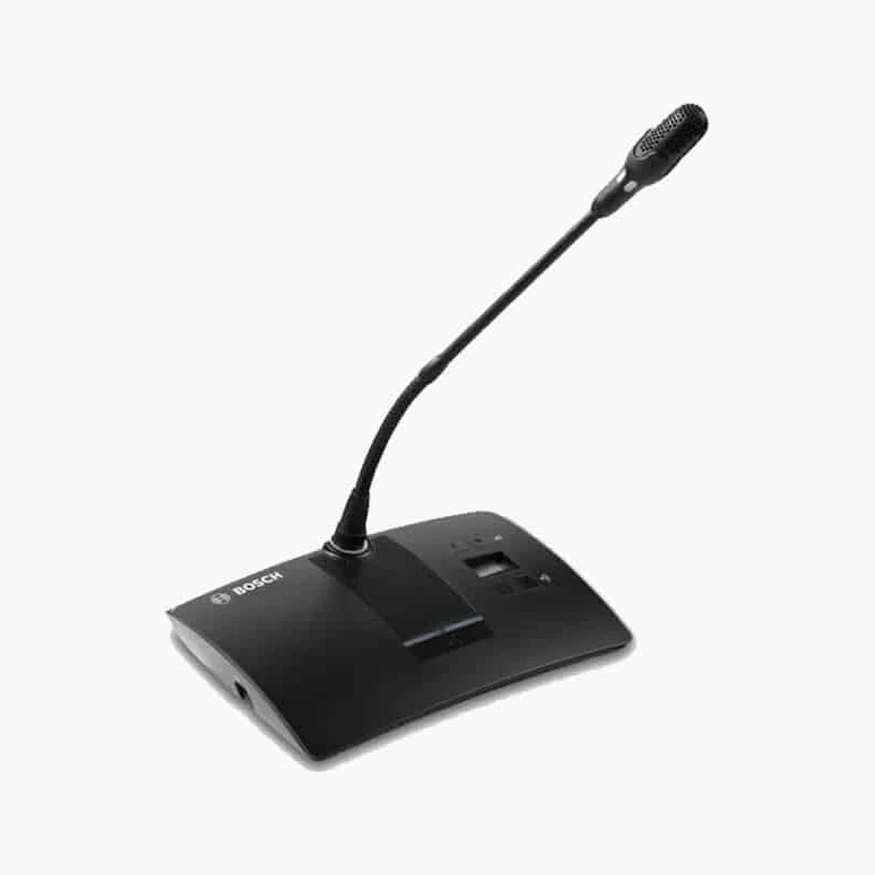 Bosch DCN-DCS ฐานไมค์ประชุมดิจิตอลแบบเลือกช่องเสียงได้ พร้อมลำโพงและช่องต่อไมโครโฟน