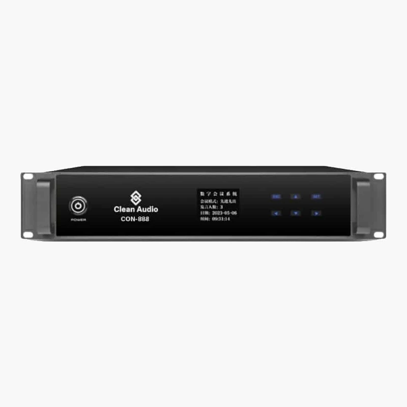 Clean Audio CON-888 เครื่องควบคุมไมค์ประชุม มีจอแสดงผล รองรับการต่อกล้อง