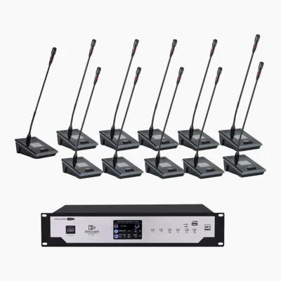 DIVAAUDIO DA-1000CU SET 2 ชุดไมค์ประชุมดิจิทัลแบบสาย 11 ไมค์ รองรับสูงสุด 60 ไมค์
