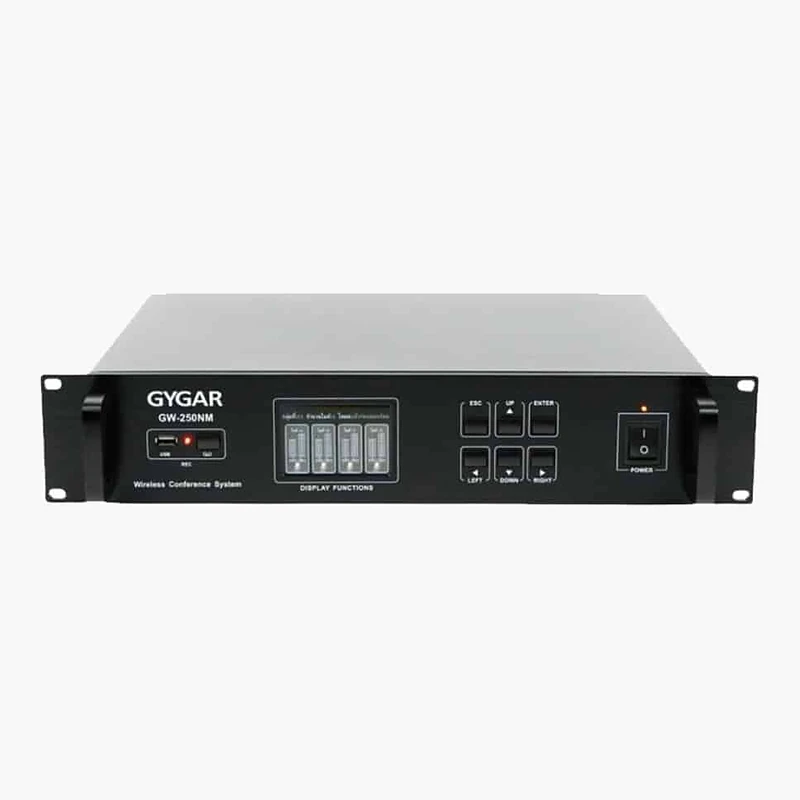 GYGAR GW-250NM เครื่องควบคุมชุดไมค์ประชุมดิจิทัล ต่อไมค์ได้ 250 ตัว เมนูภาษาไทย