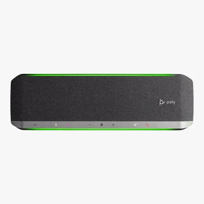 HP Poly Sync 60-M ลำโพงประชุม USB/Bluetooth ขนาดใหญ่ ไมค์คู่ พร้อมปุ่ม Microsoft Teams