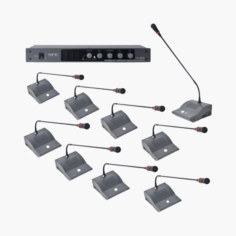 NPE CF-50 ชุดไมค์ประชุม 9 ท่าน พร้อมเครื่องควบคุมกลาง CF-50S