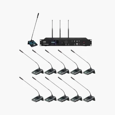 NTS DW-300 Series ชุดไมค์ประชุมไร้สาย 11 ท่าน พร้อมเครื่องควบคุม DW-300SR