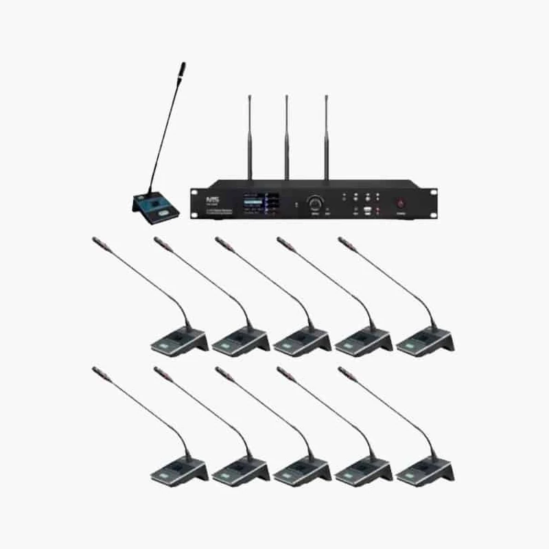 NTS DW-300 Series ชุดไมค์ประชุมไร้สาย 11 ท่าน พร้อมเครื่องควบคุม DW-300SR