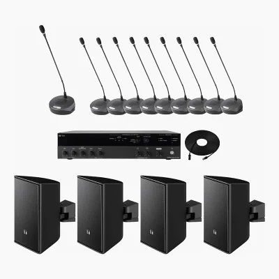 ชุดไมค์ประชุม TOA 10 ท่าน TS-7912D 1+9 พร้อมลำโพง 4 ใบและสายสัญญาณ