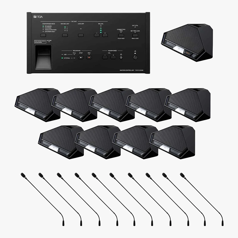 ชุดไมค์ประชุมดิจิทัล TOA TS-D1100-MU SET 1 ประธาน 1 + ผู้ร่วมประชุม 9