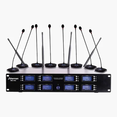 Sherman MIC-442 ชุดไมค์ประชุมไร้สาย 8 ตัว 80 แชนแนล UHF ระยะรับส่ง 50-80 เมตร
