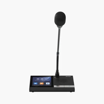 SPON LCM-6013CVW-L ไมค์ประธานดิจิทัลไร้สาย WiFi 6 Tri-band จอสัมผัส 4 นิ้ว Supercardioid