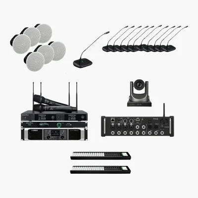 SOUNDVISION DCS-1000 SET A ชุดไมค์ประชุมไร้สาย พร้อมกล้อง ลำโพง Yamaha และมิกเซอร์ Midas