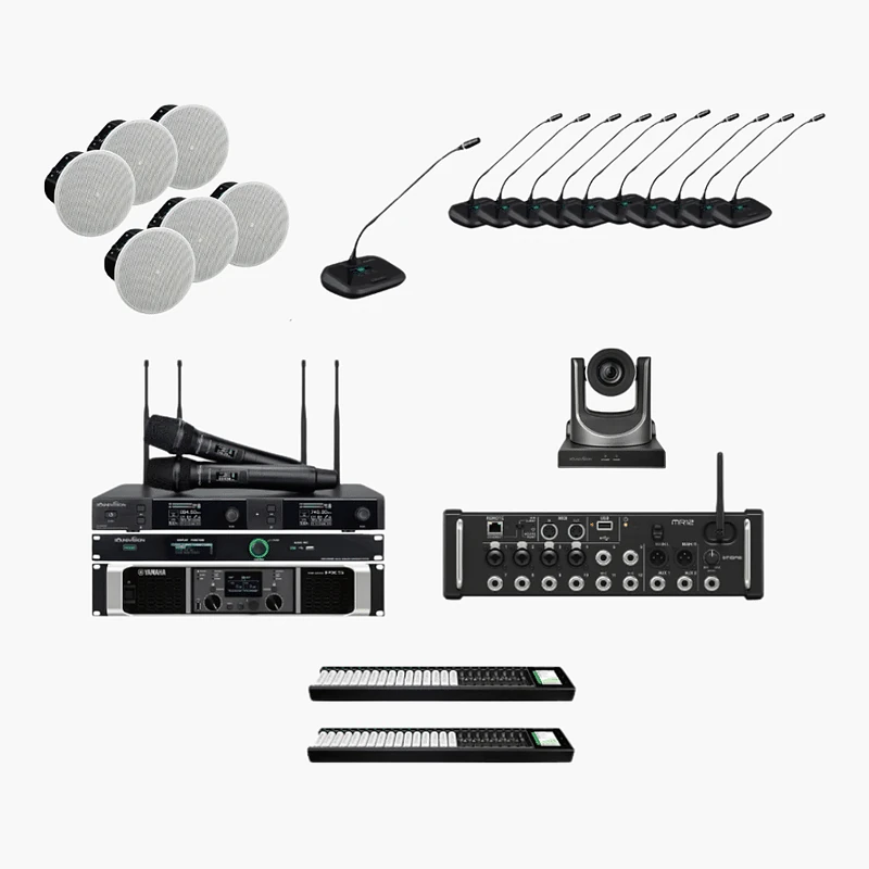 SOUNDVISION DCS-1000 SET A ชุดไมค์ประชุมไร้สาย พร้อมกล้อง ลำโพง Yamaha และมิกเซอร์ Midas