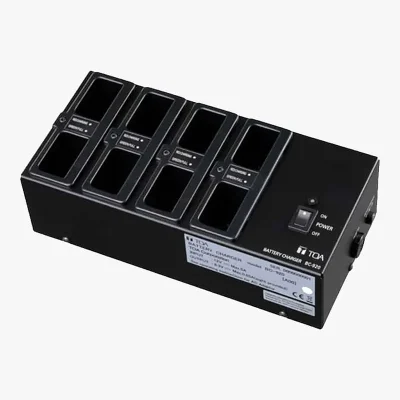 TOA BC-920 เครื่องชาร์จแบตเตอรี่ 8 ช่อง สำหรับชุดประธานและชุดผู้ร่วมประชุม