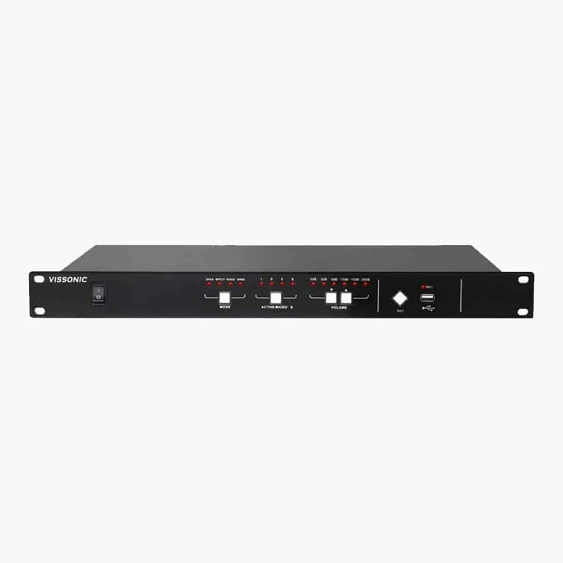 Vissonic VIS-DCP1000-D หน่วยควบคุมระบบประชุมดิจิทัลแบบมีสาย รองรับ CAT5e และบันทึกเสียง