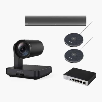 Yealink KIT-UVC84VCM35 ชุดประชุม Conference ต่อไมค์ VCM35 ได้ 8 ตัว ลำโพง MSpeaker II 4 ตัว