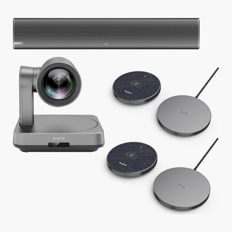 Yealink KIT-UVC84VCM36 ชุดประชุม Conference ต่อไมค์ VCM36-W ได้ 4 ตัว ลำโพง MSpeaker II 4 ตัว