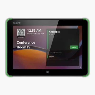 Yealink RoomPanel Plus E2 จอจองห้องประชุม 10.1 นิ้ว Android 13 พร้อม LED RGB แสดงสถานะ